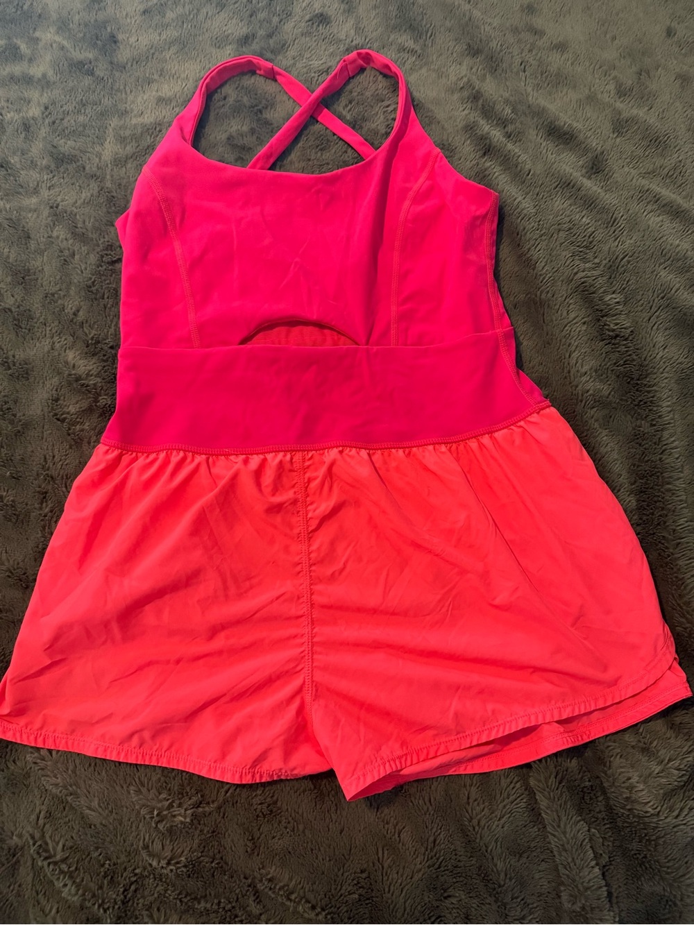 Free People Righteous Runsie Romper Size Large in Hot Pink